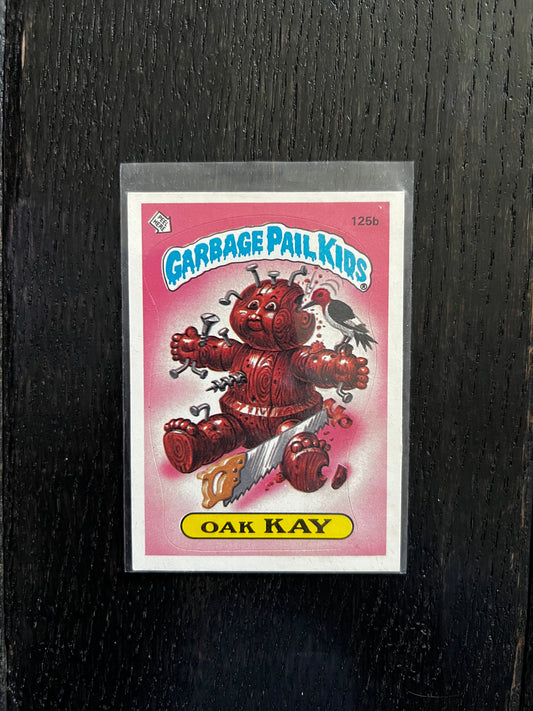 Topps Garbage Pail Kids 125b Sticker (1986) Oak Kay VG