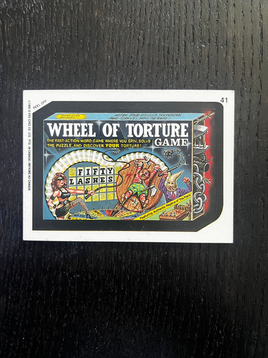 Topps Wacky Packages Sticker Wheel Of Torture #41 (1992) VG